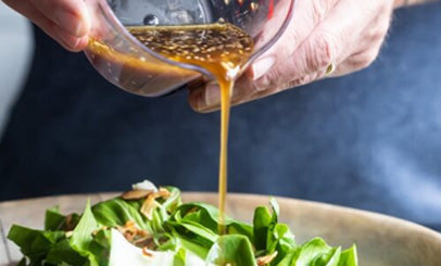 Salad with Black Sesame Oil Dressing GirOrganic Salad with Black Sesame Oil Dressing GirOrganic