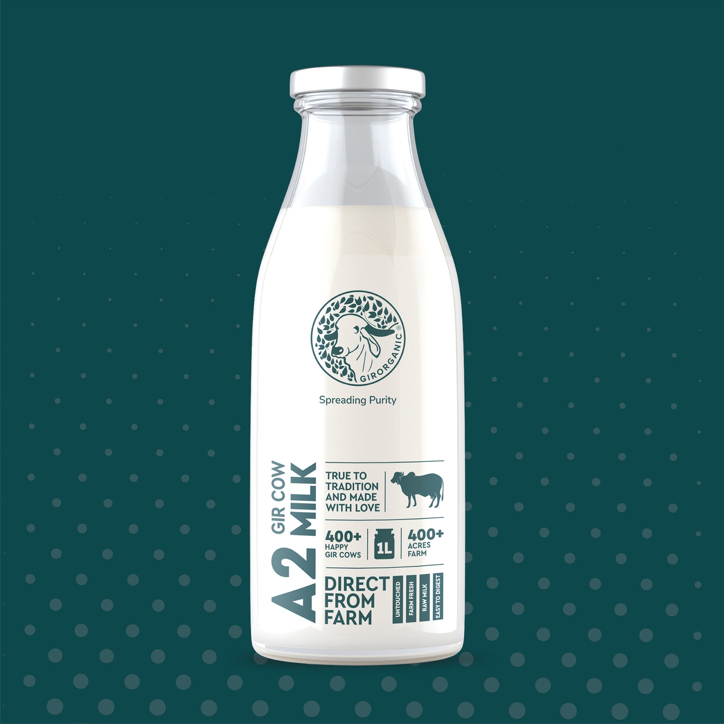 A2 Gir Cow Milk - 1 Litre/day