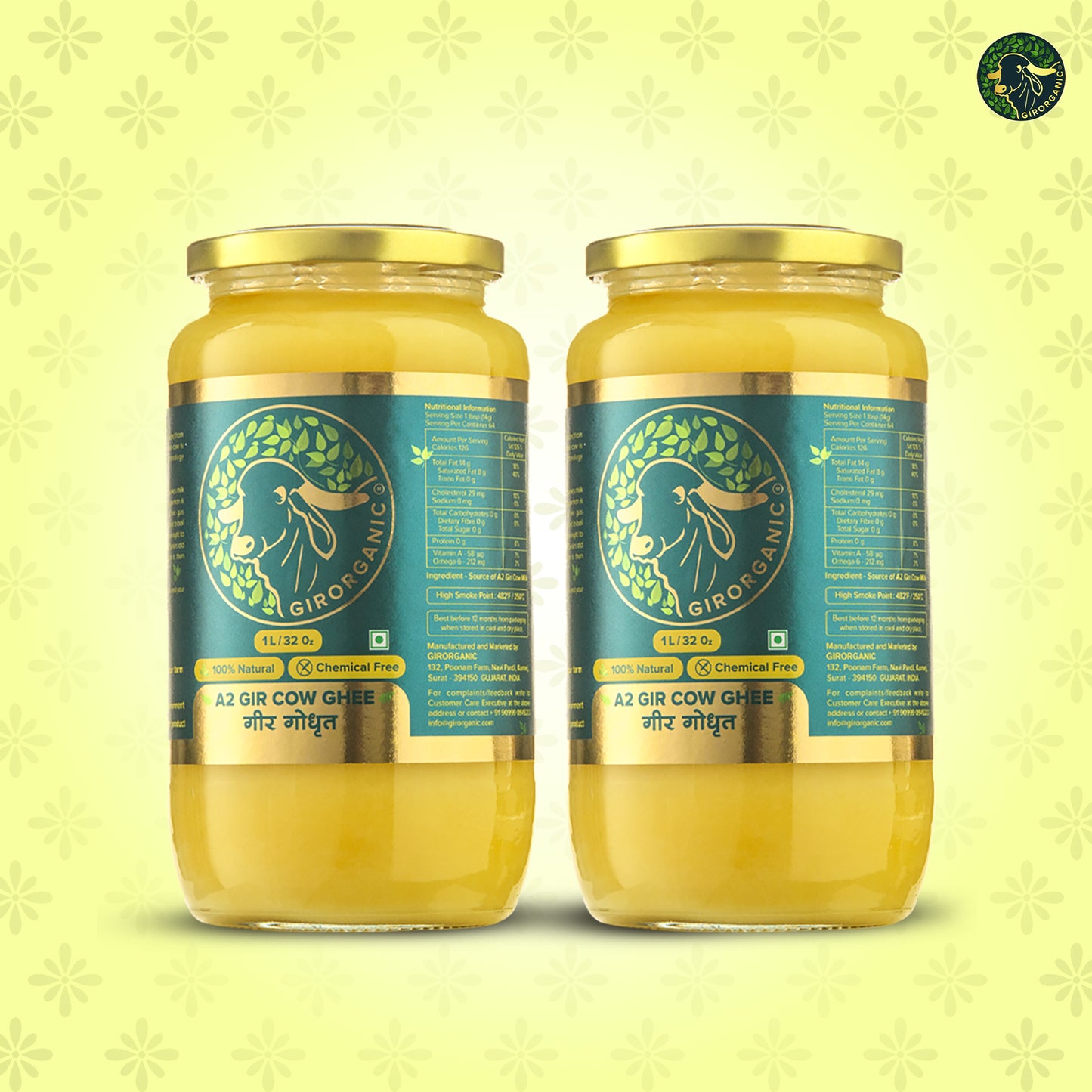 A2 Gir Cow Ghee 1ltr Combo Pack