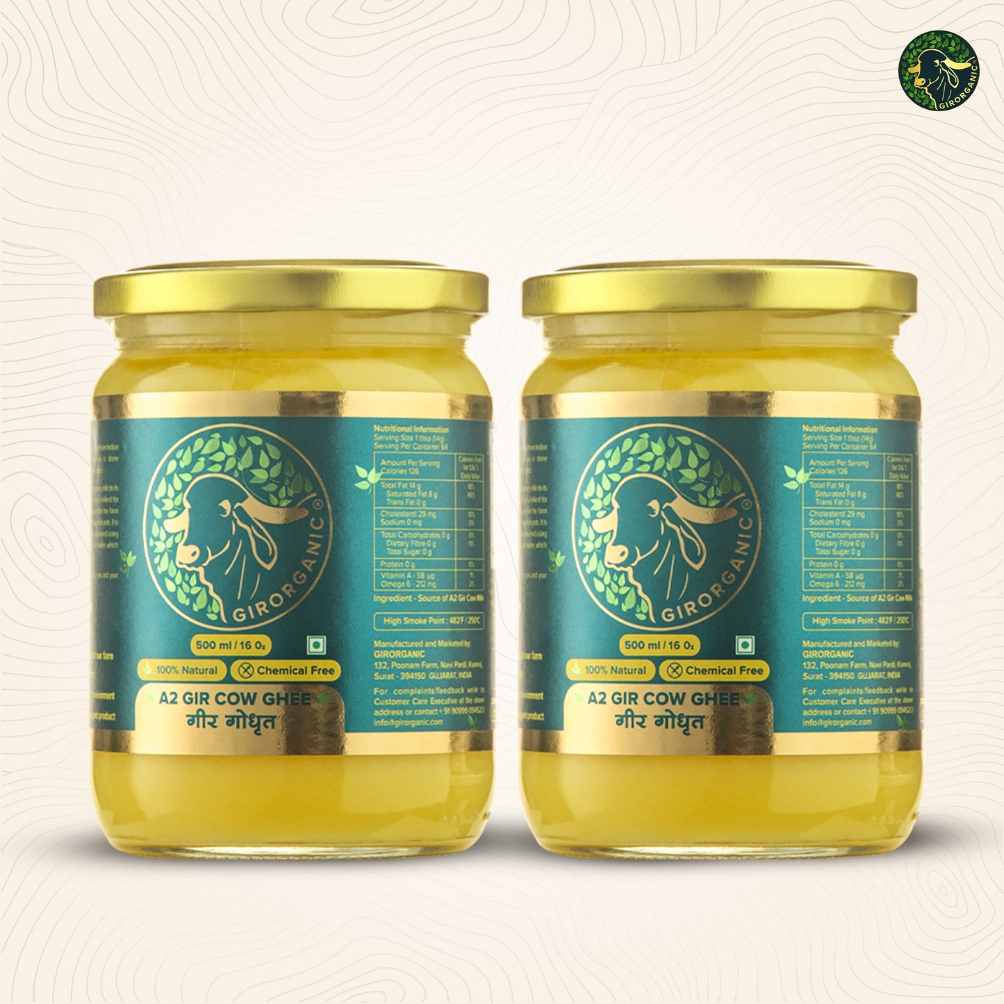A2 Gir Cow Ghee 500ml Combo Pack