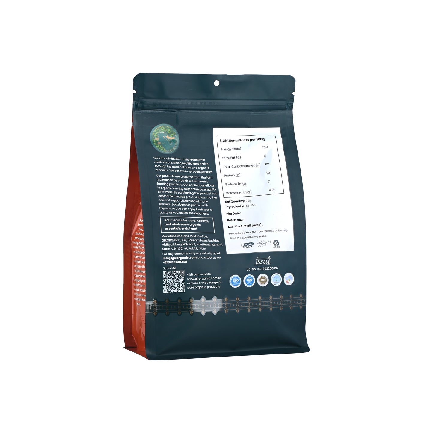 Toor Dal - 1kg Unpolished
