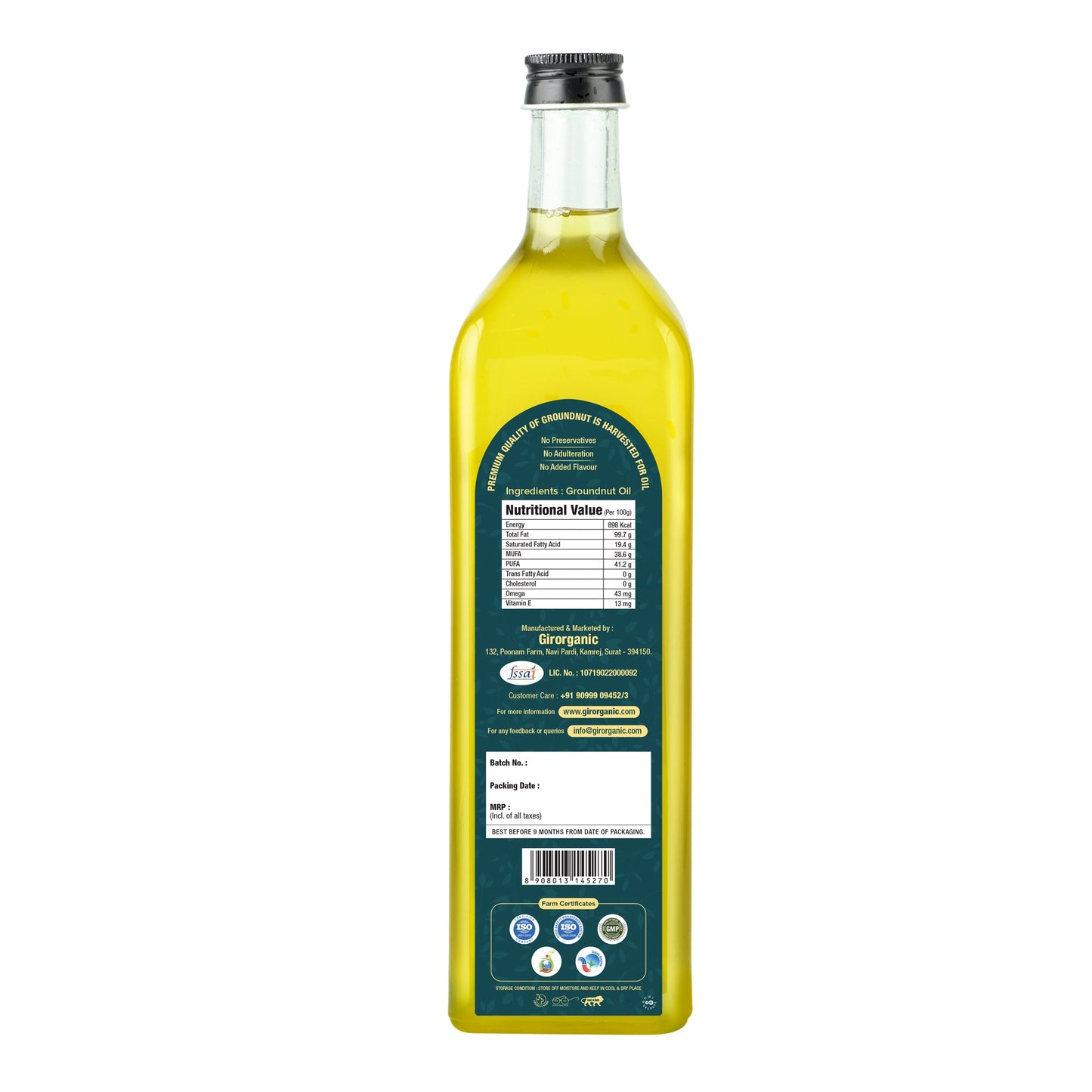 Wood Pressed Groundnut Oil