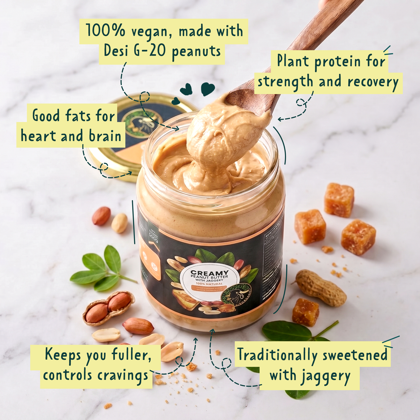 Creamy Peanut Butter with Jaggery